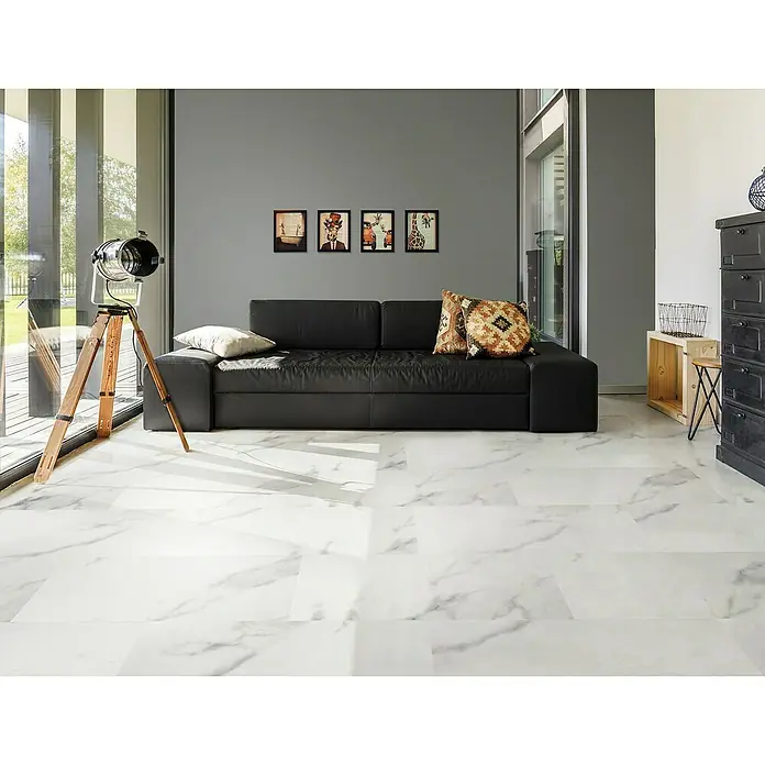 Aqua-Step Aqua Click XL Kliktegel Glasgow - 95 cm x 47,5 cm x 4 mm, Glasgow Wit, SPC (Solid Polymer Core) - Sfeeropname