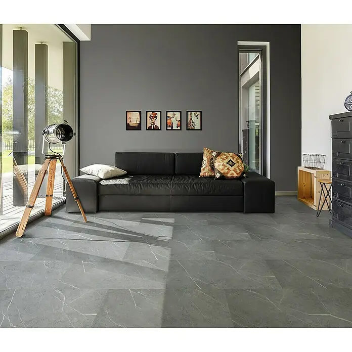 Aqua-Step Aqua Click XL Kliktegel Hawick - 95 cm x 47,5 cm x 4 mm, Hawick Grijs, SPC (Solid Polymer Core) - Sfeeropname