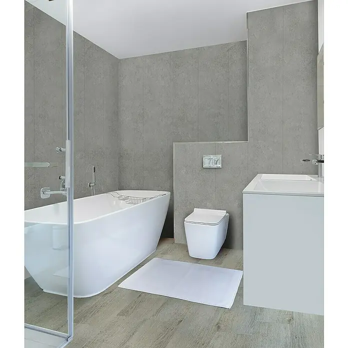 Aqua-Step Paneel voor wand en vloer - 261,5 x 30,5 cm, SPC (Solid Polymer Core), Nottingham Grijs - Sfeeropname