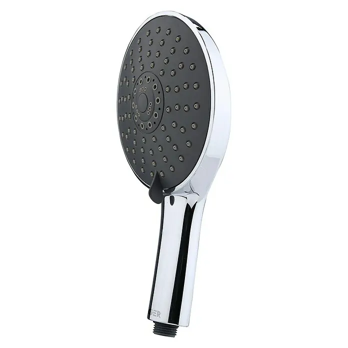 Tiger Douchekop Splash Amalfi - Aantal functies: 6 st., Diameter: 15,3 cm, Chroom - Diagonaal zicht