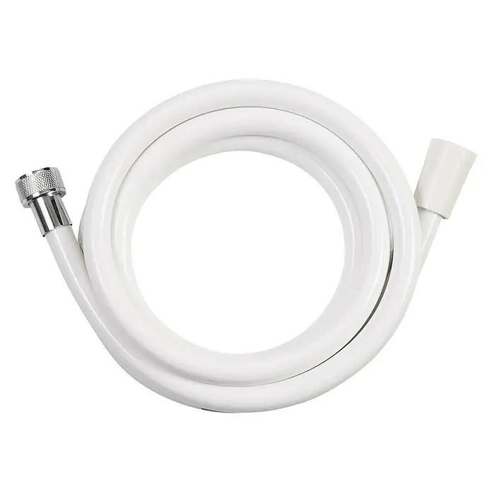 Tiger Doucheslang Splash Basic - Lengte: 200 cm, ½″, Kunststof, Wit - Top-down weergave