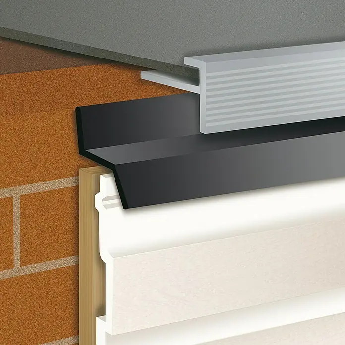 HDM Outdoor Z-profiel voor gevelbekleding - 300 x 3 x 2 cm, Pvc, Zwart - Close-up