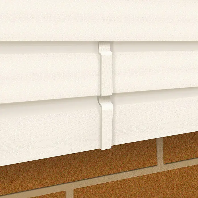 HDM Outdoor Stootprofiel verbinding voor gevelbekleding - Lengte: 33,3 cm, Pvc, Gebroken wit - Close-up