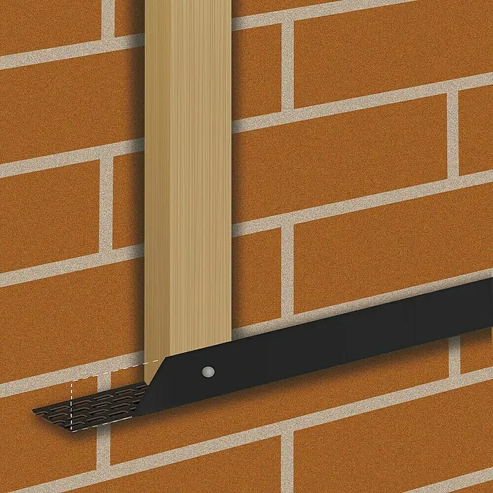 HDM Outdoor Ventilatieprofiel voor gevelbekleding - 250 x 2,5 x 2,5 cm, Pvc, Zwart - Close-up