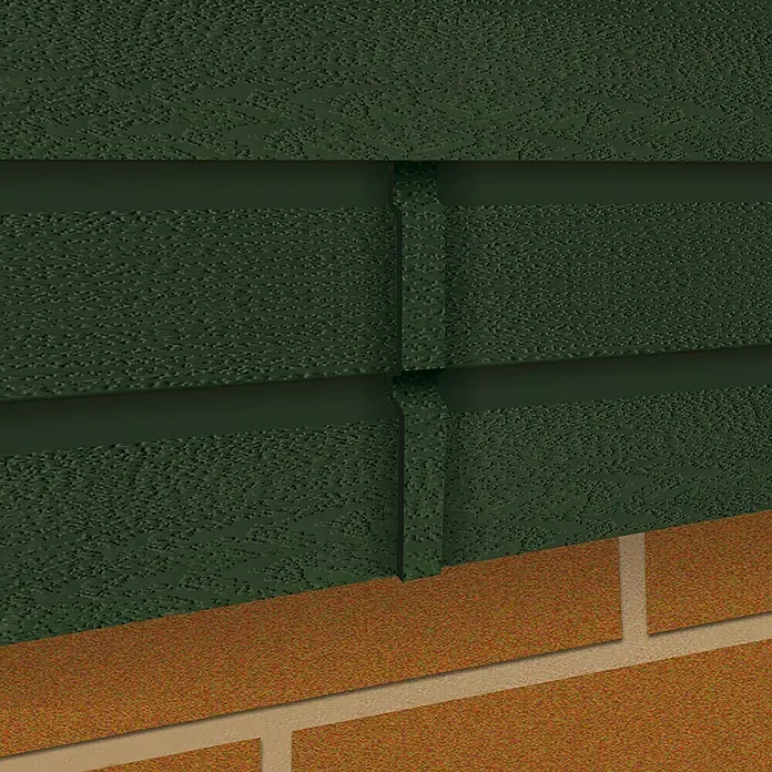 HDM Outdoor Stootprofiel verbinding voor gevelbekleding - Lengte: 33,3 cm, Pvc, Groen - Close-up