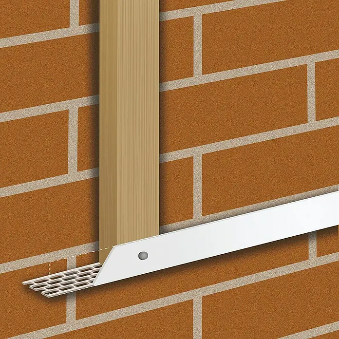 HDM Outdoor Ventilatieprofiel voor gevelbekleding - 250 x 2,5 x 2,5 cm, Pvc, Wit - Close-up