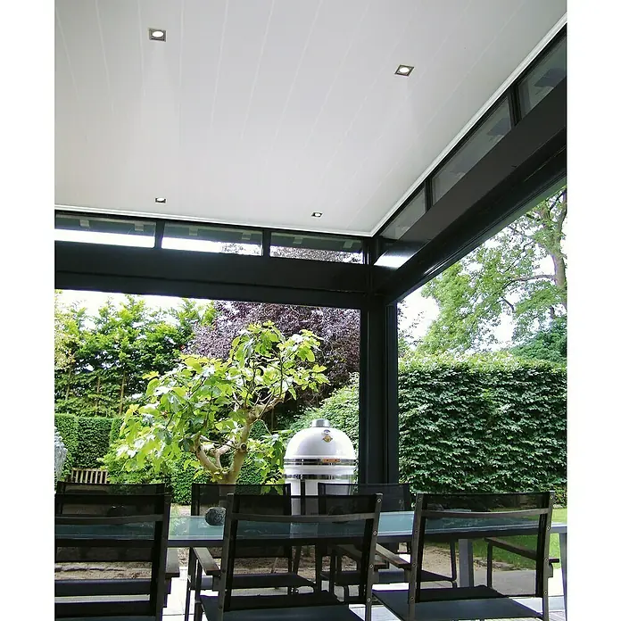 HDM Outdoor Panelen voor carports - 300 x 25 x 1 cm, Pvc, Titaan wit - Sfeeropname