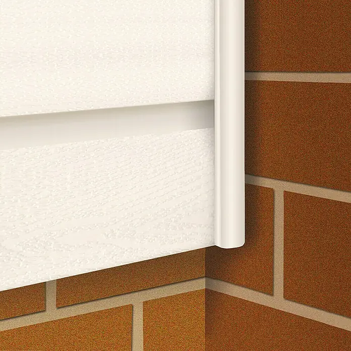 HDM Outdoor Eindprofiel voor gevelbekleding - 5,5 x 2,6 cm, Montagemethode: Boren, Pvc, Gebroken wit - Close-up