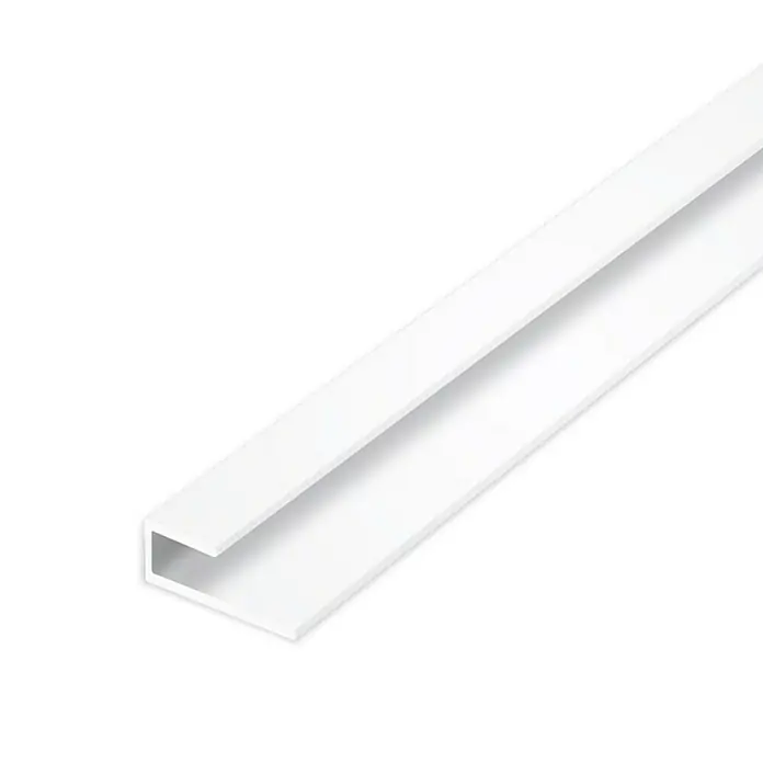 Aqua-Step U-profiel - 260 cm, Pvc, Wit - Close-up