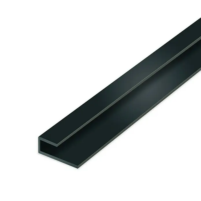 Aqua-Step U-profiel - 260 cm, Pvc, Zwart - Close-up