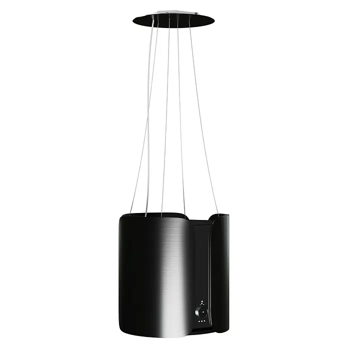 Inselhaube Cromon - Breite: 45 cm, Max. Luftleistung: 402 m³/h, Schwarz - Diagonale Ansicht
