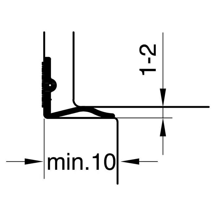 Primo Universaldichtung Densa 12 - Braun, 6 m, Passend für: Spaltenbreite 1 – 2 mm - Skizze