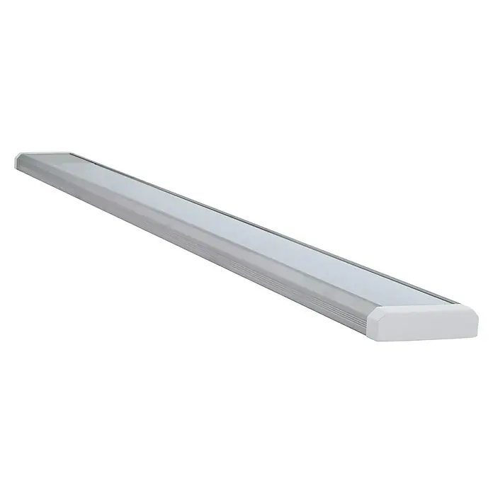 LED-Lichtleiste fine - 10 W, Neutralweiß, Länge: 60 cm, Weiß/Aluminium - Diagonale Ansicht