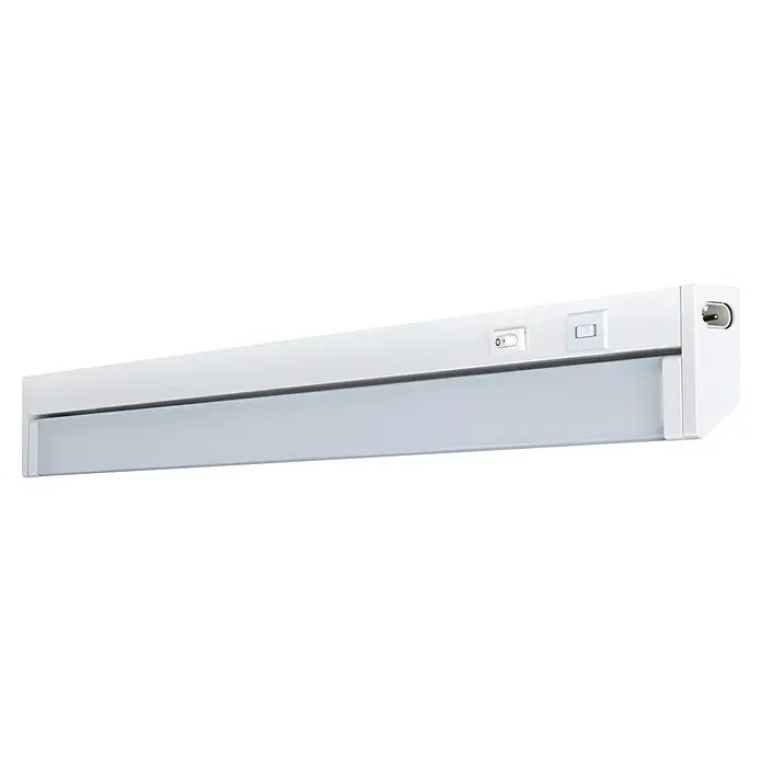 LED-Lichtleiste swing - 8 W, Einstellbare Farbtemperatur, Länge: 55,6 cm, Weiß/Opal - Diagonale Ansicht