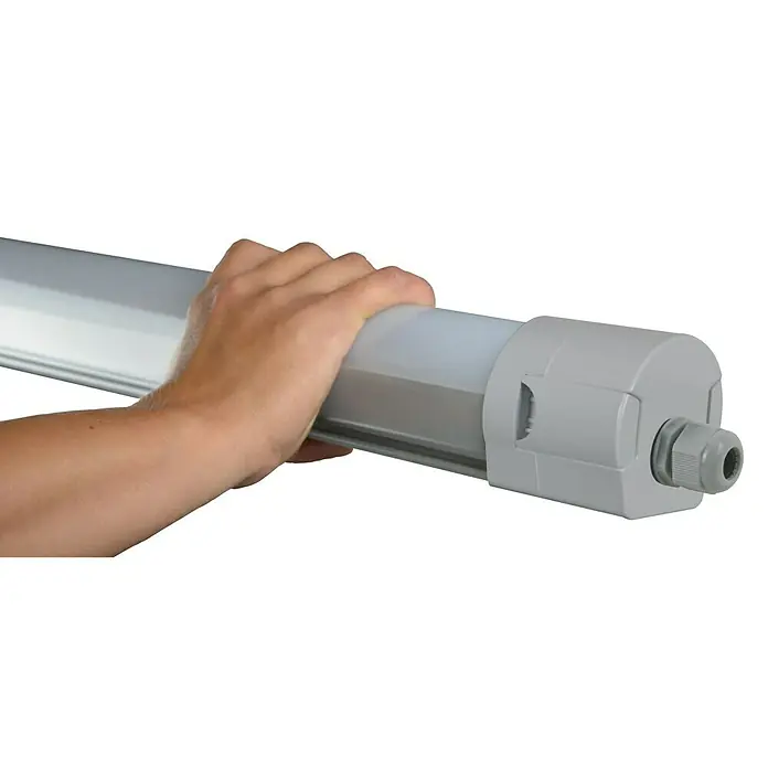 LED-Feuchtraum-Lichtleiste Pro - 50 W, Länge: 62 cm, Grau - Detailaufnahme