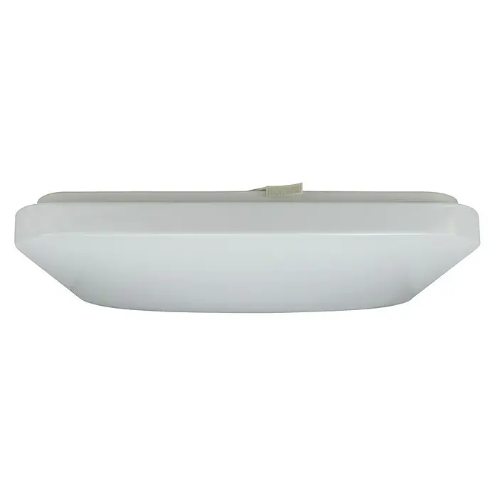 LED-Wand- & Deckenleuchte White - L x B x H: 33 x 33 x 6,2 cm, Weiß, Max. Leuchtmittelleistung: 24 W - Diagonale Ansicht