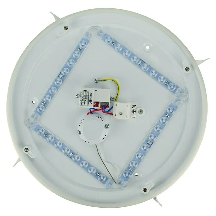 LED-Wand- & Deckenleuchte rund White - 33 cm, 20 W, Weiß - Rückansicht