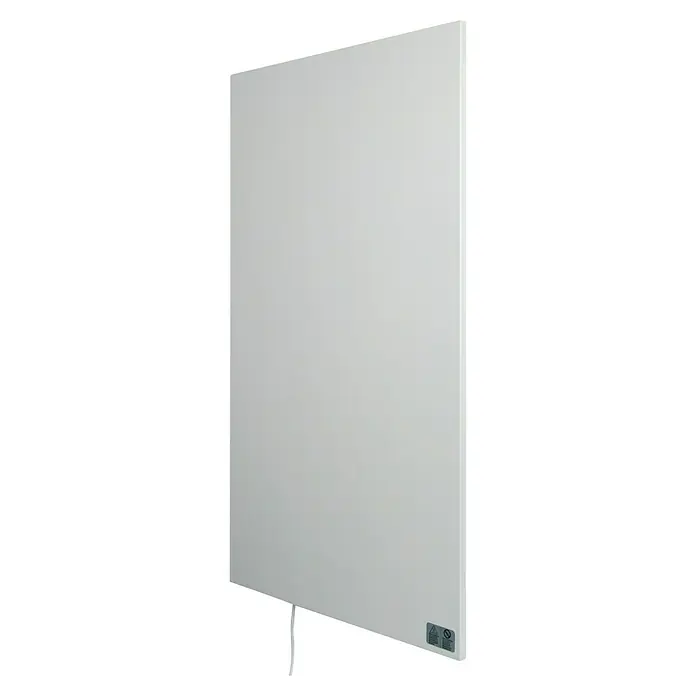 Infrarot-Flachheizkörper Infrae² Design - L x B x H: 100 x 59,5 x 3,3 cm, 600 W, Weiß - Diagonale Ansicht