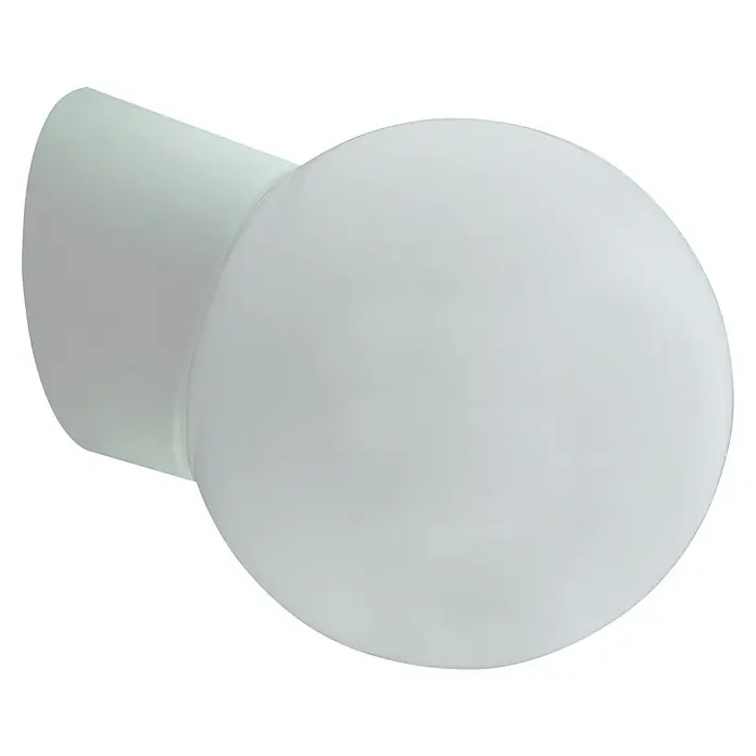 LED-Wandleuchte rund - Schräge Kunststofffassung, Ø x H: 15 x 20,5 cm, 9 W, Warmweiß - Ansicht von oben