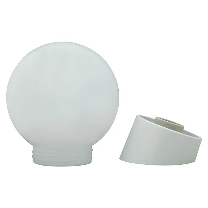 LED-Wandleuchte rund - Schräge Kunststofffassung, Ø x H: 15 x 20,5 cm, 9 W, Warmweiß - Vorderansicht