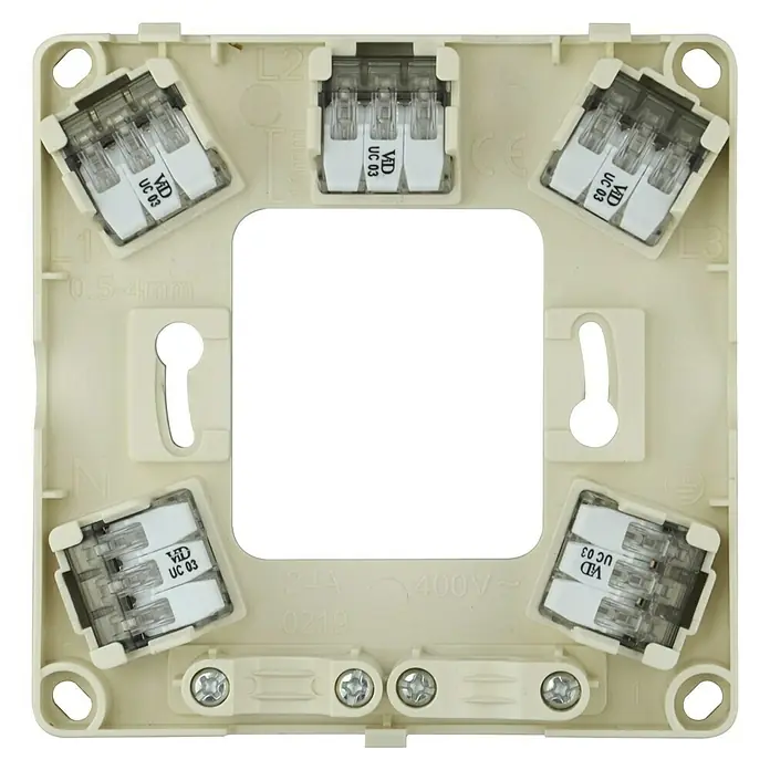 Herdanschlussdose Quick - 4 mm², 400 V - Vorderansicht