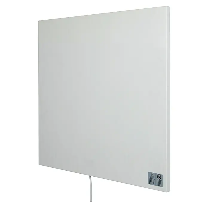 Infrarot-Flachheizkörper Infrae² Design - L x B x H: 61,5 x 61,5 x 3,3 cm, 350 W, Weiß - Diagonale Ansicht