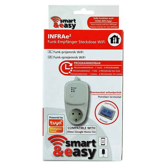Funksteckdose Infrae² WiFi - 3.600 W, Weiß - Vorderansicht