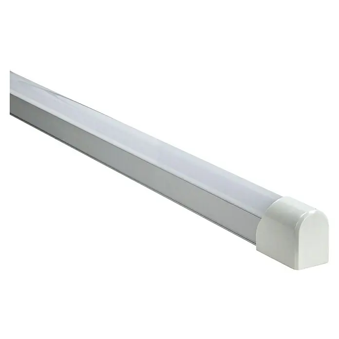 LED-Lichtleiste mit Schalter - 24 W, Neutralweiß, Länge: 150 cm, Weiß/Aluminium - Detailaufnahme
