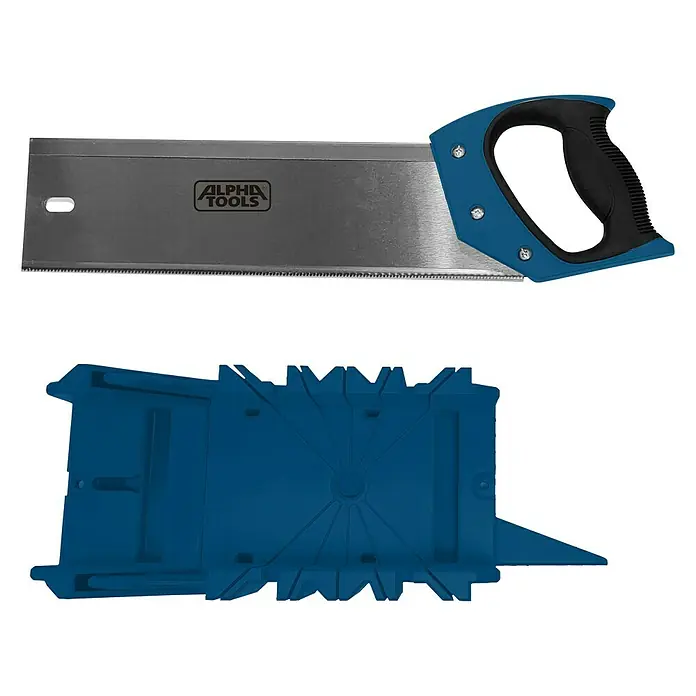 Alpha Tools Gehrungsschneidladen-Set - Blattlänge: 355 mm - Linke Seitenansicht