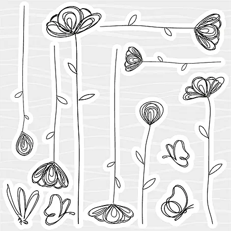 Vinilos decorativos Flores