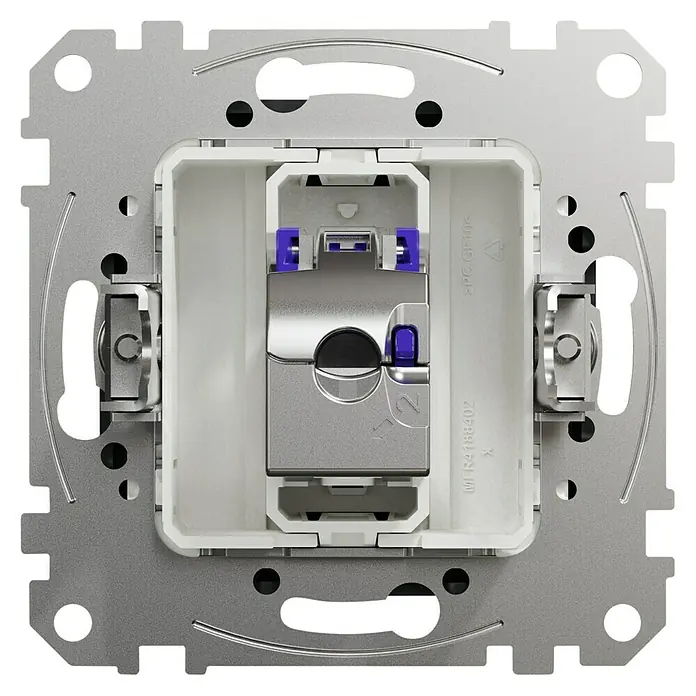 Schneider Electric Sedna Design & Elements Toma de red RJ45 UTP - Aluminio, x 1, Plástico, En pared - Vista frontal