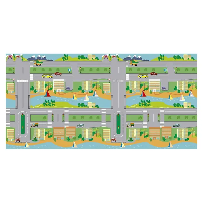 Alfombra Carretera - Multicolor, 70 x 140 cm - Vista superior