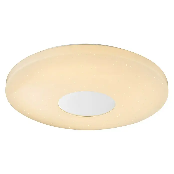 Lavida Okrugla stropna LED svjetiljka Basdi - 24 W, Ø x V: 440 mm x 7 cm, Bijele boje - Pogled odozdo