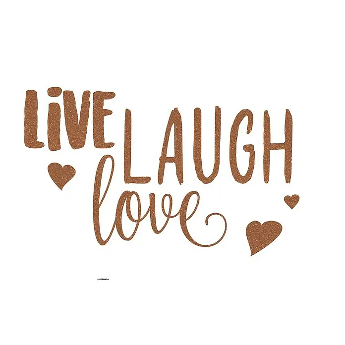 Komar Dekosticker Live Laugh Love - 6 -tlg., 70 x 50 cm - Draufsicht