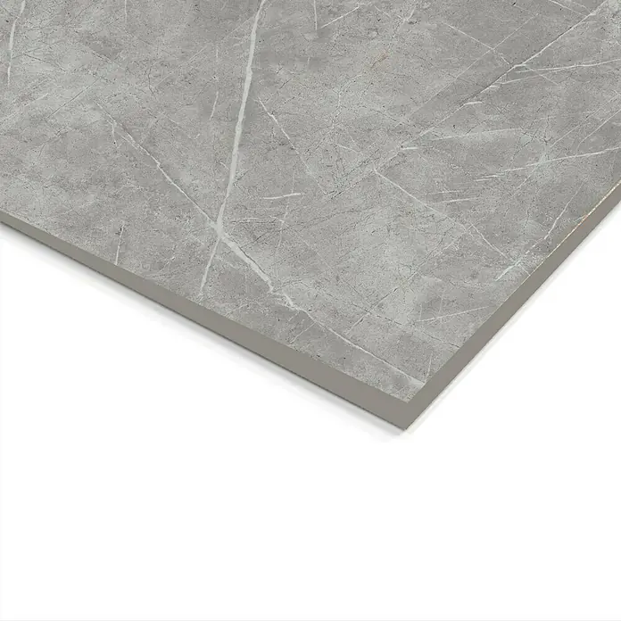 Feinsteinzeugfliese Marble Vision - L x B: 60 x 60 cm, Grau, Seidenmatt - Detailaufnahme