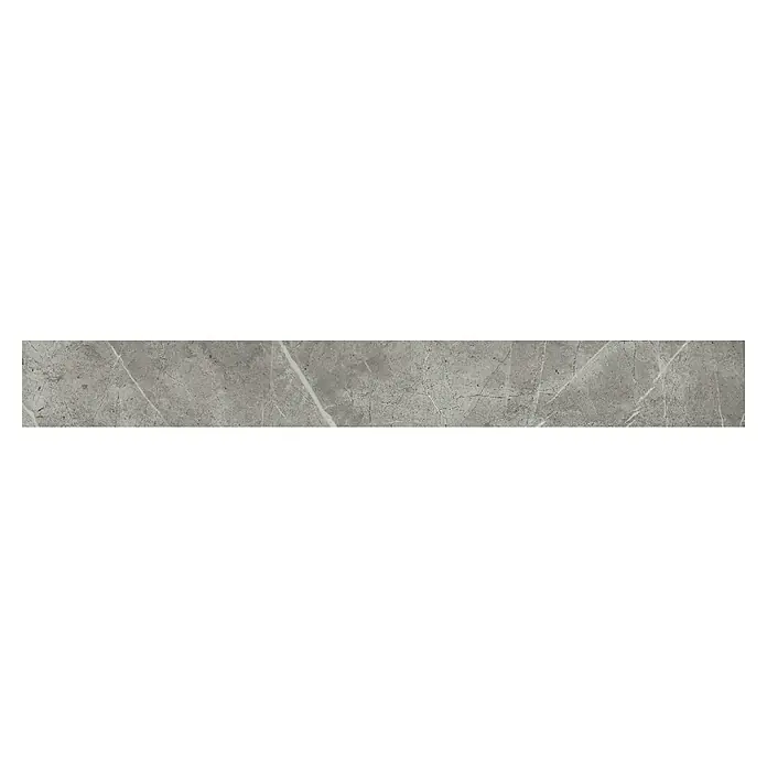 Sockelfliese Marble Vision - L x B: 60 x 9 cm, Grau, Seidenmatt - Draufsicht