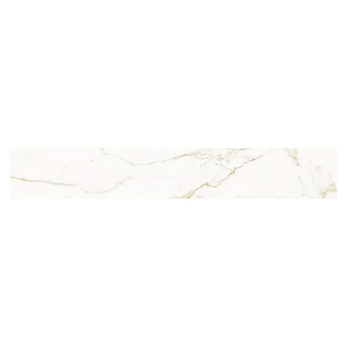 Sockelfliese Marble Vision - L x B: 60 x 9 cm, Calacatta, Seidenmatt - Draufsicht