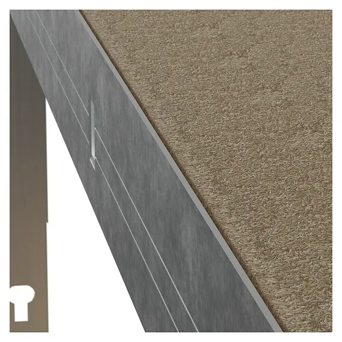 Regalux Metall-Schwerlastregal - L x B x H: 40 x 90 x 180 cm, Traglast: 175 kg/Boden, Anzahl Böden: 5 Stk., Stecken, Grau - Detailaufnahme