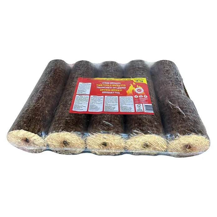 Holzbriketts - Nettomasse: 10 kg, Hartholz - Ansicht von oben