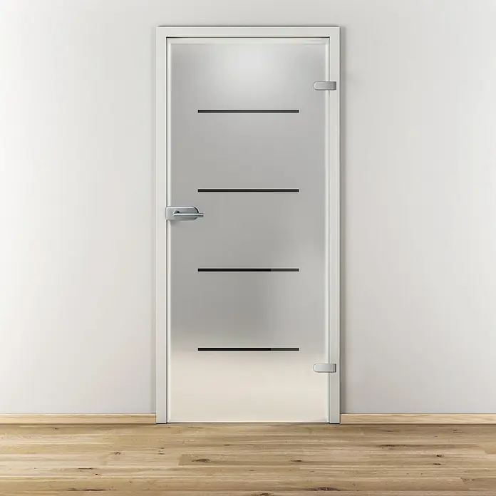 Diamond Doors Glastürbeschlag Sky UV - Aluminium EV1, Bandbohrung/Bänder: Studio 2-teilig, Unverschließbar - Stimmungsaufnahme