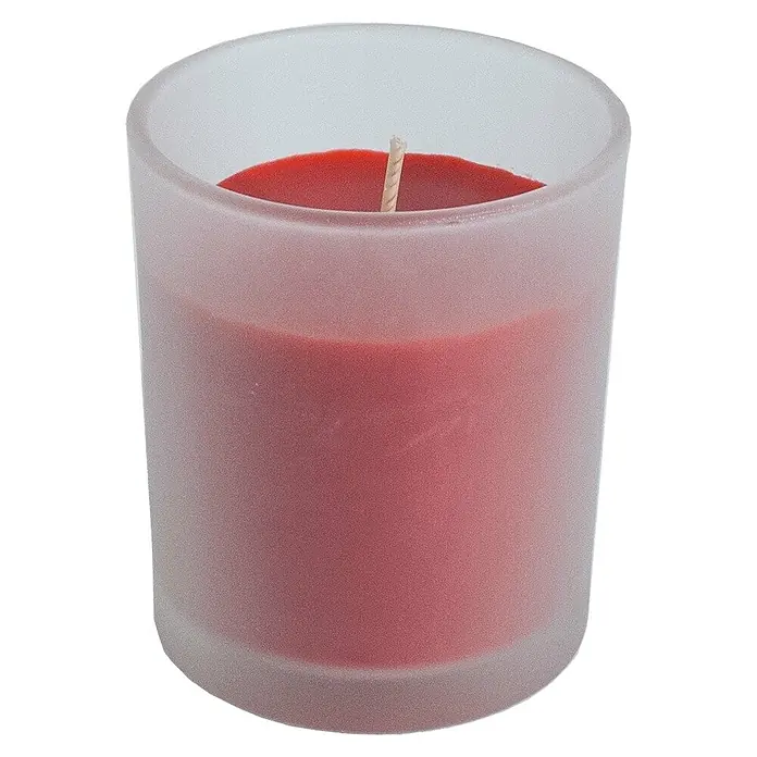 Ceras Roura Vaso con vela - Ø x Al: 7 x 8,5 cm, Frutos rojos - Vista frontal
