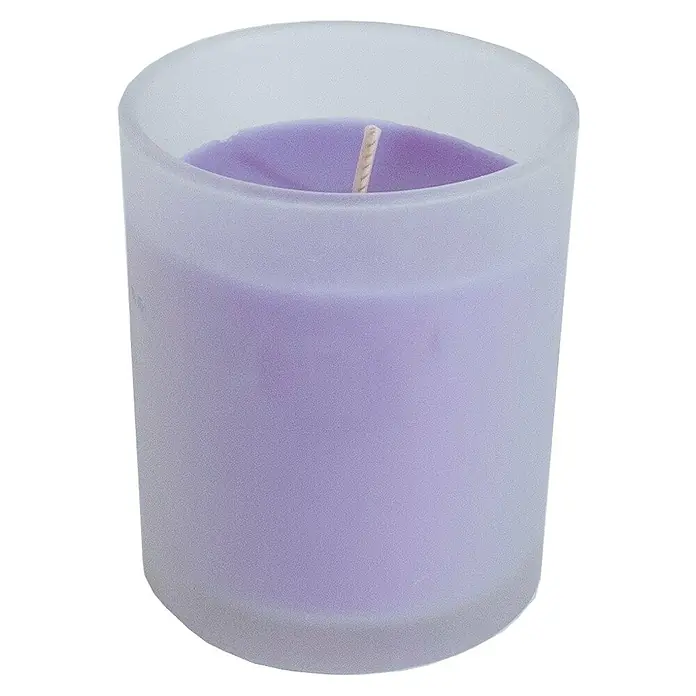 Ceras Roura Vaso con vela - Ø x Al: 7 x 8,5 cm, Lavanda - Vista frontal