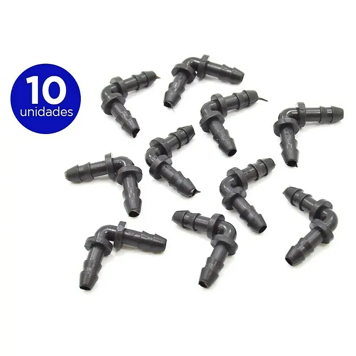 Codo microgoteo - Diámetro: 4 mm, 10 ud., Plástico - Información del producto