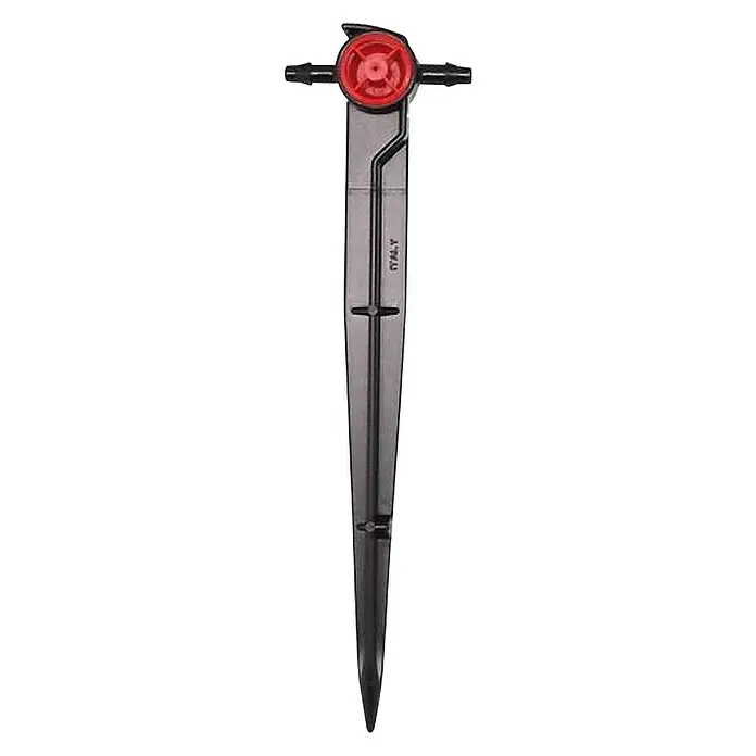 Gotero lineal autocompensado con estaca intermedio - 5 ud., 2 l/h - Vista descendente
