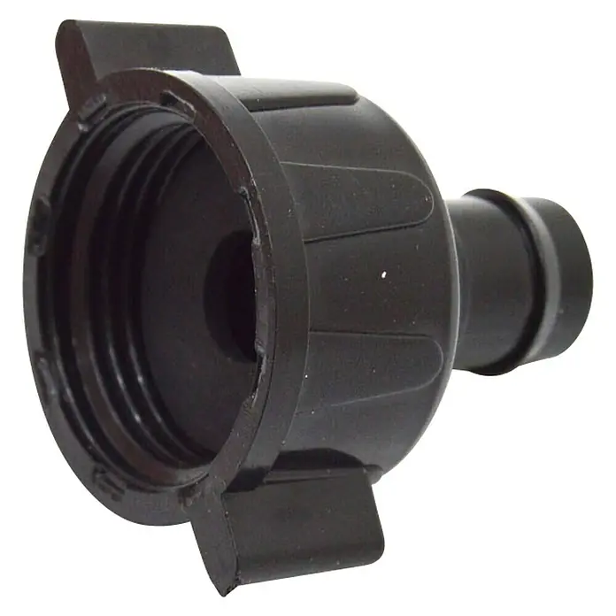 Conector para manguera goteo Hembra - ¾″, 12 mm, Plástico - Vista angular