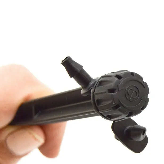 Gotero lineal regulable con estaca - Diámetro: 4 mm, 5 ud. - Primer plano