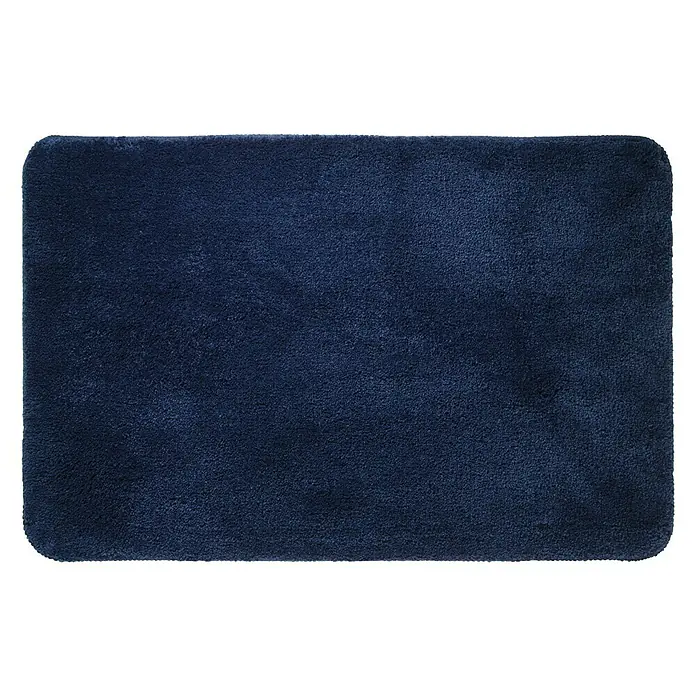 Sealskin Badkamermat Angora - 90 x 60 cm, Blauw, 100% Polyester - Bovenaanzicht