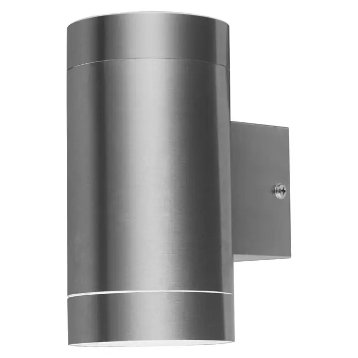 Starlux Außenwandleuchte Eda - Silber, IP44 - Diagonale Ansicht