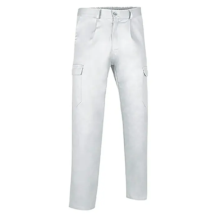 Pantalones de trabajo Coolwork - XL, Blanco, 65% poliéster 35% algodón - Vista frontal