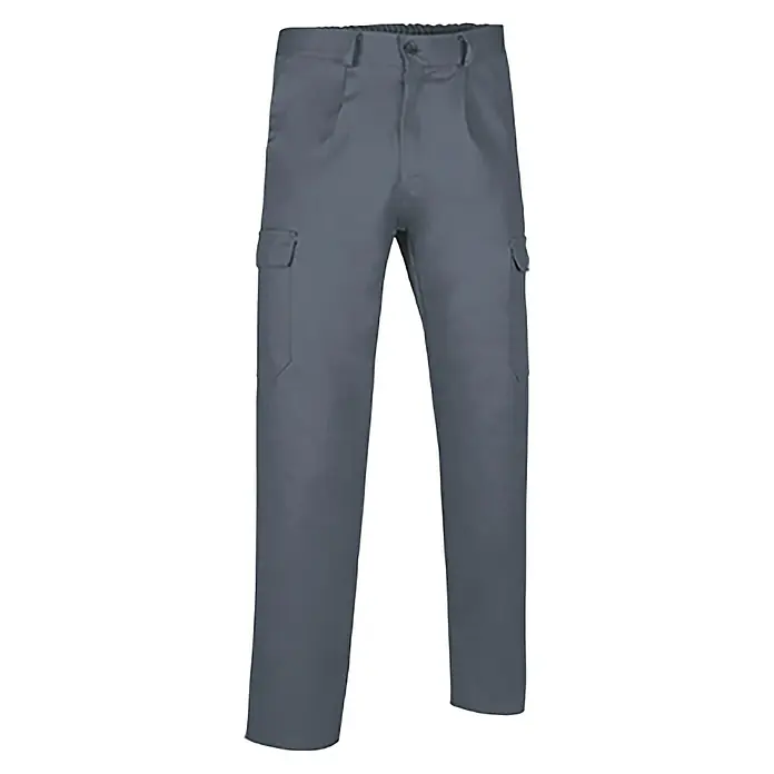 Pantalones de trabajo Coolwork - M, Gris, 65% poliéster 35% algodón - Vista angular